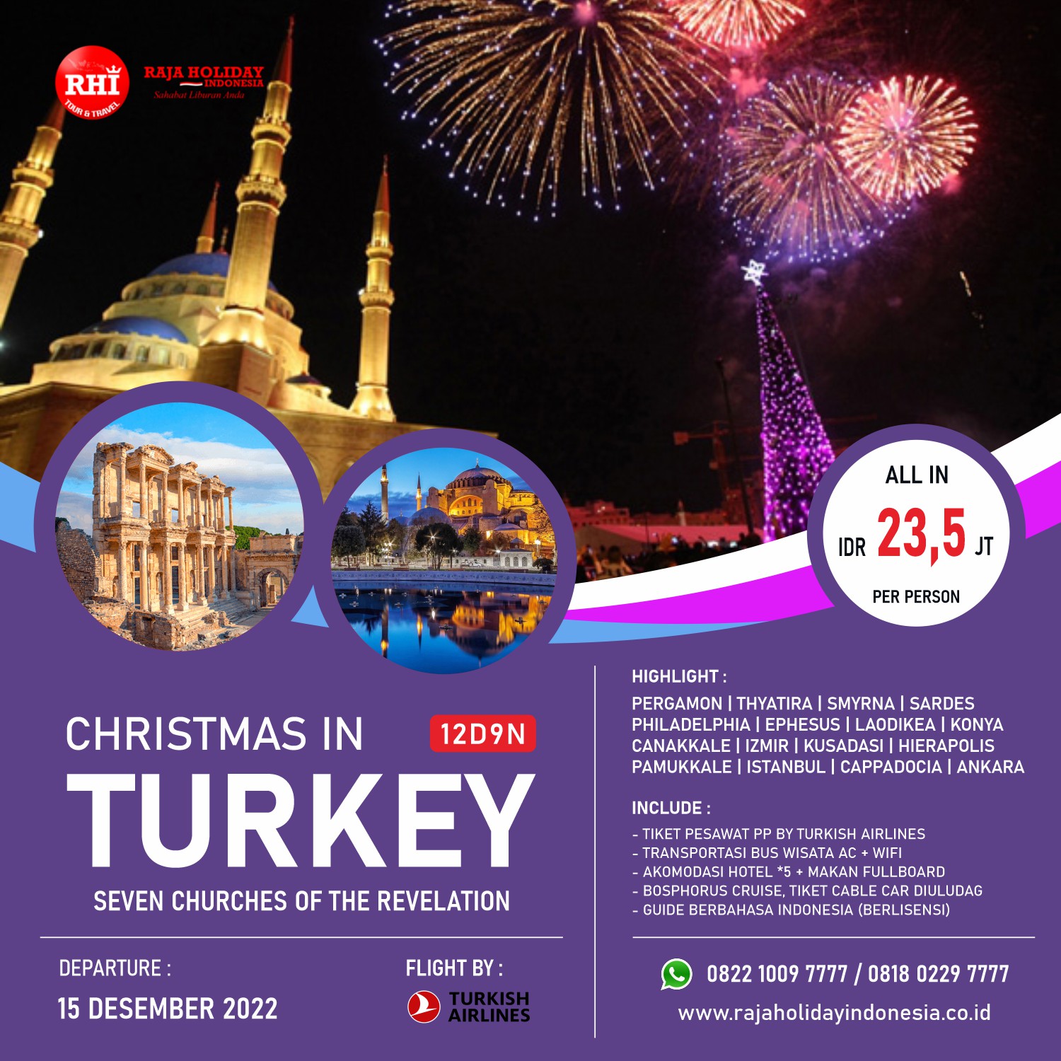 paket tour turki desember 2022