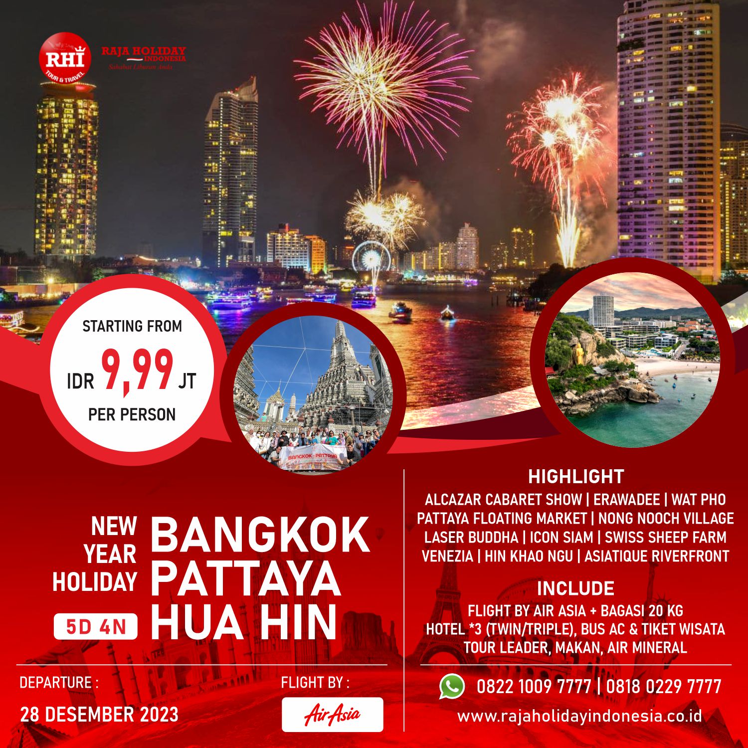 paket tour indonesia thailand